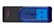 Memoria Usb Kingston Datatraveler Exodia S, 128gb 3.0, Tapa Giratoria, Azul
