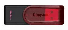 Memoria Usb Kingston Datatraveler Exodia S, 64gb 3.0 Gen 1, Tapa Giratoria, Rojo
