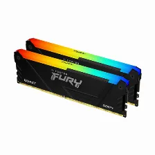 Memoria Ram Kingston Fury Beast Rgb 16gb 2x8gb 3600mhz Ddr4, Cl 17