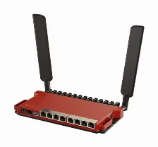 Ruteador Inalámbrico Mikrotik L009uigs-2haxd-in Wi-fi 6 (802.11ax), 8 Rj-45, 574 Mbit/s, Rojo