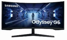 Monitor Curvo Samsung Odyssey G5 34 Pulgadas, 3440 X 1440, 250 Cd/m2, Dp, Hdmi, 165 Hz, Freesync (lc34g55twwlxzx)