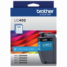 Cartucho De Tinta Brother Lc402cs Original, Cian, Rendimiento Estándar