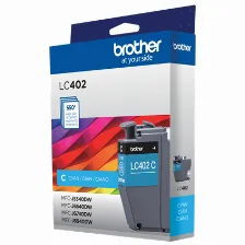 Cartucho De Tinta Brother Lc402cs Original, Cian, Rendimiento Estándar