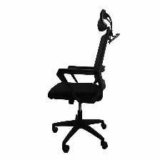 Silla Gerencial Modamob, Modelo Iris, Respaldo Y Cabecera De Malla, Piston De Gas C3 130kg, Reposabrazos, Soporte Lumbar, Color Gris/negro