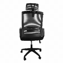 Silla Gerencial Modamob, Modelo Iris, Respaldo Y Cabecera De Malla, Piston De Gas C3 130kg, Reposabrazos, Soporte Lumbar, Color Gris/negro