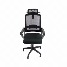Silla Gerencial Modamob Iris, Respaldo Y Cabecera De Malla, Piston De Altura, Reposabrazos, Soporte Espalda, Granel (sin Caja)