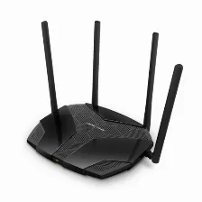 Ruteador Inalámbrico Mercusys Mr80x 4 Ant., Wi-fi 6 (802.11ax), 3 Rj-45, 3000 Mbit/s, Negro