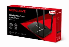 Ruteador Inalambrico Mercusys Mw330hp 3 Ant., Wi-fi 4 (802.11n), 3 Rj-45, 300 Mbit/s, Negro