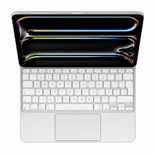 Teclado Inalámbrico Apple Magic Keyboard Para El Ipad Pro De 13 Pulgadas (m4) - Español (américa Latina) - Blanco, Qwerty, Español, Trackpad, Interruptor De Llave De Tijera, 1 Mm, Apple