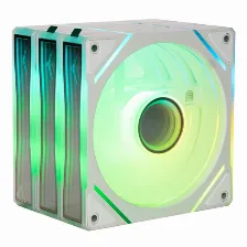 Ventilador Naceb Technology Na-0650b 12 Cm, Led Multi, Blanco