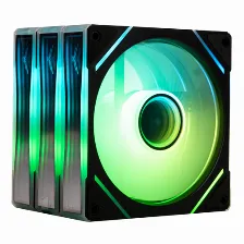Ventilador Naceb Technology Na-0650n 12 Cm, Led Multi, Negro