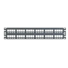 Panel De Parcheo Panduit Nkpp48fmy 48 Puertos, Color Negro, Capacidad Del Rack 2u