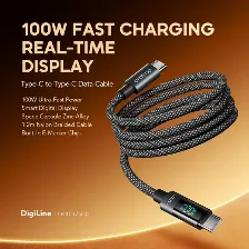 Cable Oraimo Gigiline Ocd-175cc, 100w, Usb-c A Usb-c, 1.2m, Carga Rapida, Negro