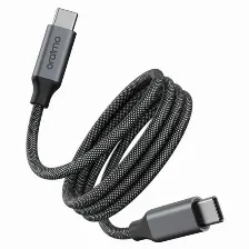 Cable Usb Oraimo Magcable, Usb-c A Usb-c, 60w Carga Rapida, 1 Metro Trenzado, Magnetico Autoalineable, Color Negro