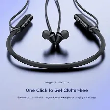 Audifonos De Cuello Inalambricos Oraimo Necklace Lite, Bluetooth 5.3, 30 Horas, Ipx4, Microfono Con Enc, Conexion Dual, Bajos Potentes, Negro