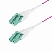 Cable Startech.com 3 M, Fibra Om4, Lc, Lc, 100 Gbit/s, Violeta