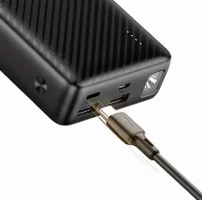 Power Bank Oraimo Traveler 15 20000 Mah, Carga Rapida 15w, Doble Usb-a, Tipo C, Entradas Duales, Linterna Led, Negro.