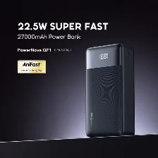 Power Bank Oraimo Powernova, 22.5w, 27000mah, Digital, 2xusb-a/1xusb-c, Negro