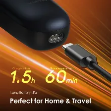 Afeitadora Electrica Oraimo Easyshave, Dual Floating Blades, Uso Seco Y Humedo, Bateria 60 Minutos, Carga Usb-c, Display Led