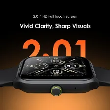 Smartwatch Oraimo Watch 5 Lite, Pantalla 2.01 Pulgadas, Bluetooth 5.0, Ip68, Monitor Ritmo Cardiaco Y Oxigeno, 105 Modos Deportes, Negro.