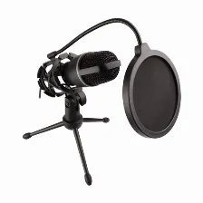 Microfono Perfect Choice Noise Barrier, Alambrico 3.5 Mm, Cardioide, 20 Hz - 20 Khz, 48 Khz, 16 Bits, Negro.