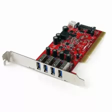 Tarjeta Startech.com Pci, Usb 3.2 Gen 1 (3.1 Gen 1), Rojo