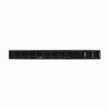Sistema De Alimentacion Tripp Lite Horizontal, 10 Salidas Ac, Conector Acoplador C20, 50 - 60 Hz, Máxima Corriente 20 A, Voltaje 200-240 V, Cable De 3.6 M, Capacidad Del Rack 1u, Color Negro