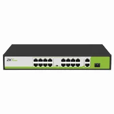 Switch Zkteco Pe162-200-c Rj-45 16, Fast Ethernet (10/100), 16 Poe