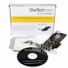 Tarjeta Startech.com Pexusb3s42 Pcie, Usb 3.2 Gen 1 (3.1 Gen 1), Negro, Acero Inoxidable