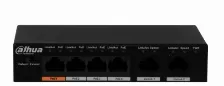 Switch Dahua Technology Pfs3006-4et-60 No Administrado, Rj-45 5, Fast Ethernet (10/100), 4 Poe, Negro