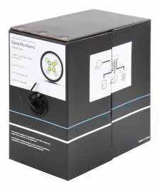 Bobina Linkedpro Pro-cat5-ext-lites Cat5e, 305 M, U/utp (utp), Negro