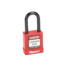 Candado De Bloqueo Loto De Seguridad Diela?ctrico, Con Llave A?nica, Dia?metro De 6.5 Mm, Color Rojo