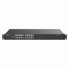 Switch Ruijie Networks Rg-es118gs-p-l No Administrado, L2, Rj-45 18, Gigabit Ethernet (10/100/1000), (poe +) 16, Negro