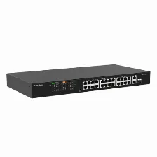 Switch Ruijie Networks Rg-es126fgs-lp No Administrado, L2, Rj-45 24, Fast Ethernet (10/100), (poe +) 24, Negro