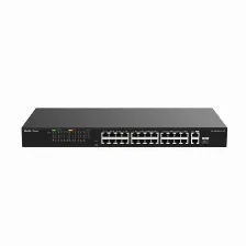 Switch Ruijie Networks Rg-es126fgs-lp No Administrado, L2, Rj-45 24, Fast Ethernet (10/100), (poe +) 24, Negro