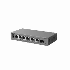Switch Gigabit Smart Cloud / 7 Puertos / 4 Poe+ 40 W / 1 Sfp Uplink / Capa 2 / Proteccia?n 6 Kv / Fanless