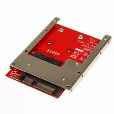 Tarjeta Startech.com Sata, Msata, Negro, Rojo, Plata