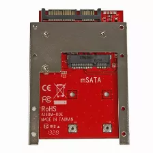 Tarjeta Startech.com Sata, Msata, Negro, Rojo, Plata