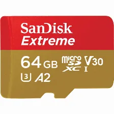 Memoria Micro Sd Sandisk Extreme 64gb, Velocidad 170 Mb/s, Clase 10