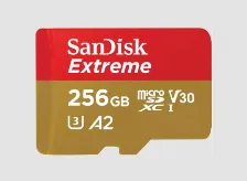 Memoria Sandisk Extreme 256 Gb, Velocidad 160 Mb/s, Clase 3