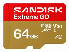 Memoria Micro Sd Sandisk Extreme Go, 64gb, Velocidad 170 Mb/s, Disenada A Prueba De Agua, Golpes Y Altas Temperaturas.