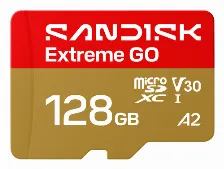Memoria Micro Sd Sandisk Extreme Go, 128gb, Velocidad 240 Mb/s, Disenada A Prueba De Agua, Golpes Y Altas Temperaturas.