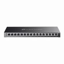 Switch Tp-link Omada Sg2016p Gestionado, L2/l2+, Rj-45 16, Gigabit Ethernet (10/100/1000), (poe +) 8, Negro