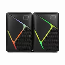 Bocinas Vorago Sg Spk-108, Rgb, 2.0 Canales, Cable 3.5 Mm, 3w, Sonido Estereo