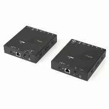 Extensor Startech.com Transmisor Y Receptor Av, 3840 X 2160, 1hdmi, Hasta 100 M, Negro