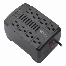 Regulador Stylos Sttr650b 1 Kva / 480 W, 8 Salidas Ac, Negro