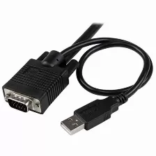 Switch Conmutador Kvm Startech.com (sv211usb) 2 Puertos Vga, Alimentado Por Usb, Interruptor Remoto, Color Negro