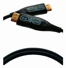 Cable Hdmi Saxxon Sx-10hd-f047 V. 2.0, 10 M, 18 Gbit/s, Negro, Oro