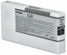 Cartucho De Tinta Epson T6538 Matte Black Ink Cartridge (200ml) Original, Negro, Rendimiento Estándar