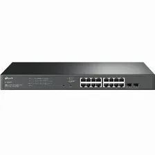 Switch Tp-link Jetstream Tl-sg2218p Gestionado, L2/l2+, Rj-45 16, Gigabit Ethernet (10/100/1000), 1u, Negro